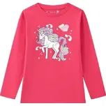 DÍVČÍ TRIČKO S JEDNOROŽCEM S2441A RŮŽOVÁ Velikost: 98, Barva: Růžová