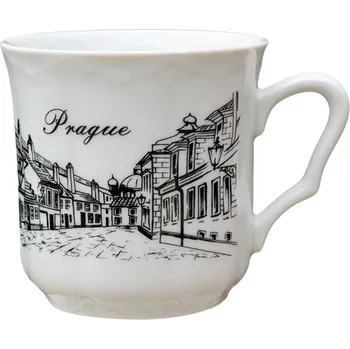 Sklenice Hrnek porcelánový s potiskem Praha Zlatá ulička 0,25l