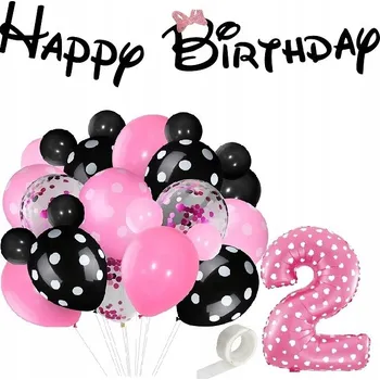 Balónek BALÓNKY sada narozeniny 2 roky MYŠKA MINI MINNIE