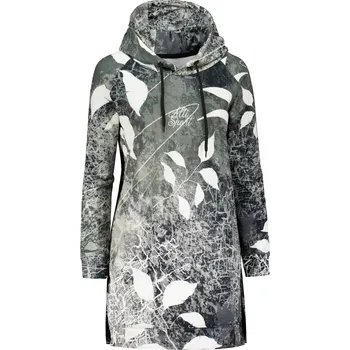 Dámská mikina Dámská funkční prodloužená mikina premium ALTISPORT VOJ/ALW020MI03 ČERNOBÍLÁ XL