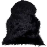 Černá syntetická kožešina 50x85 cm – House Nordic ID_1697466