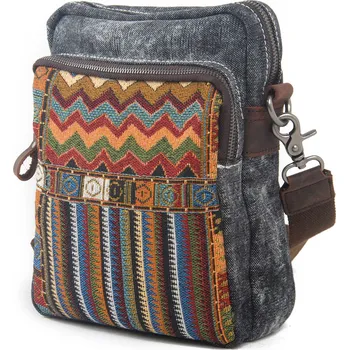 Šedá plátěná retro taška přes rameno Bohemian - Convey