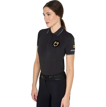 Dámské tričko EQUESTRO Triko funkční Scuderia Equestro, dámské, černé S