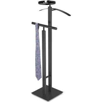 Věšák ZACK Němý sluha černý, matný, práškovaná ocel, Atacio