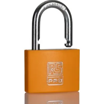 Visací zámek Ne Visací zámek stejné klíčování, Hliník, ocel Vnitřní, venkovní 6mm třmen, Žlutá