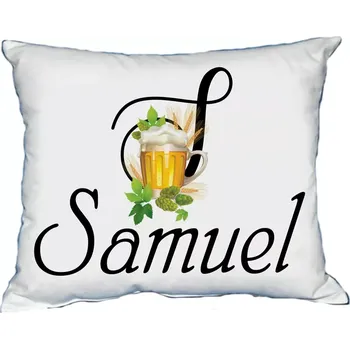 Dekorativní polštářek Polštář s pánským jménem SAMUEL (polštář se jménem SAMUEL)