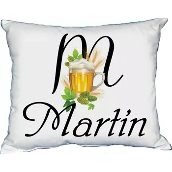 Dekorativní polštářek Polštář s pánským jménem MARTIN (polštář se jménem MARTIN)