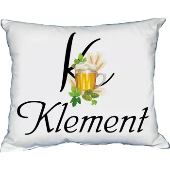 Dekorativní polštářek Polštář s pánským jménem KLEMENT (polštář se jménem KLEMENT)