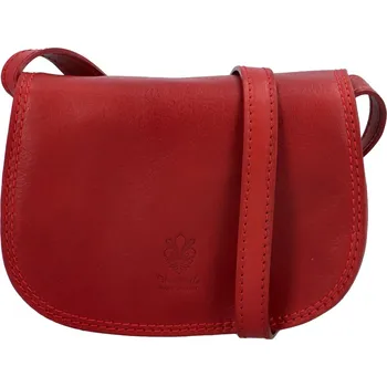 Dámská kožená crossbody červená - Delami Belinda červená