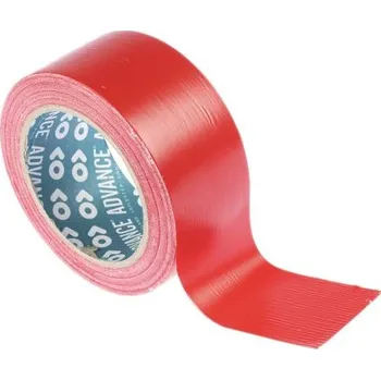 Výstražná páska Páska pro vyznačení průchodu Pryžová pryskyřice, Červená PVC 50mm, délka: 33m AT8 Advance Tapes