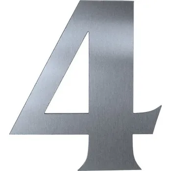 Domovní cedule Domovní číslo popisné 120mm Nerez - č.4 Nerez