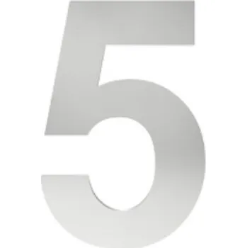 číslo "5" 155mm nerez Nerez