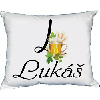 Dekorativní polštářek Polštář s pánským jménem LUKÁŠ (polštář se jménem LUKÁŠ)