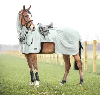 Deka pro koně BUSSE Deka jezdecká Moskito III BUSSE, proti hmyzu, smoke green/grey Délka zad: 105 cm