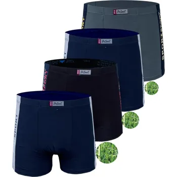 Boxerky Pánské bambusové boxerky mix barev - Pesail BMV6 (4 ks v balení ) Barva: Mix barva, Velikost: XL