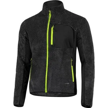cyklistický dres Pánská mikina Etape Warmer antracit/žlutá fluo L