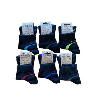 Pánské ponožky ROTEX Vysočina s.r.o. A12 – bavlněné nízké elastické ponožky Barva: černá nadružená, Velikost: 30-31