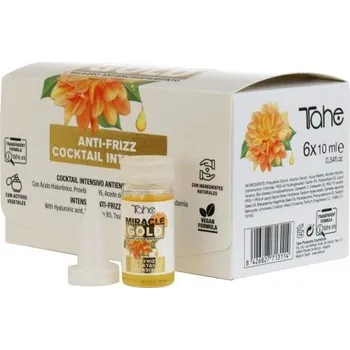Vlasová regenerace TAHE Miracle gold vitamínový koktejl proti krepatosti vlasů (6x10 ml)