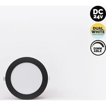 Nástěnné svítidlo Kama Lights LED panel 24V Dual White LP120R 6W, černá