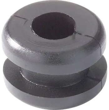 HellermannTyton HV1201B-PVC-BK-N1 kabelová průchodka Průměr svorky (max.) 4 mm Tloušťka montážní desky (max.) 2.5 mm PVC černá 1 ks