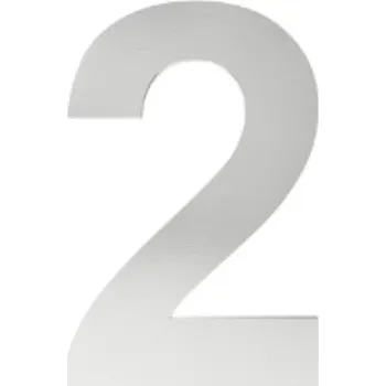 číslo "2" 155mm nerez Nerez