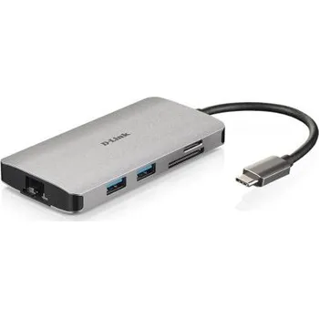 USB hub Rozbočovač USB DUB-M810, standard: USB 3.0 RJ45, počet portů USB: 3 USB, typ USB: USB C D-Link