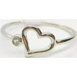 Klenoty Budín Dámský srdíčkový prsten z bílého zlata se zirkonem 585/1,16gr vel. 56 H750 (Klenoty Budín Dámský srdíčkový prsten z bílého zlata se zirkonem 585/1,16gr vel. 56 H750)