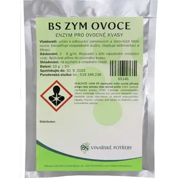 výroba alkoholu BS Zym Ovoce Sepazym 10g