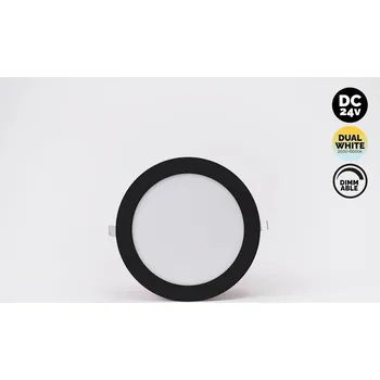 Nástěnné svítidlo Kama Lights LED panel 24V Dual White LP225R 18W, černá