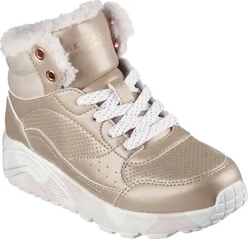 Dívčí zimní obuv SKECHERS Uno Lite Camo Dazzle 310485L zlatá