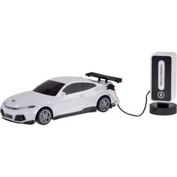 autíčko Auto na dálkové ovládání + nabíjecí stanice, bílé