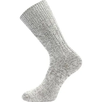 Dámské ponožky Dámské, pánské thermo ponožky Praděd bílá+tm.šedé melé Fuski Boma Voxx
