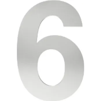 číslo "6" 155mm nerez Nerez