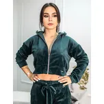 Trendy dámská mikina na zip VSB NORA smaragd, VELIKOST L/XL
