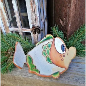 Talíř Keramická miska rybka 13 cm