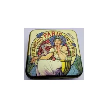 Dóza na potraviny PARIS CIGARILLOS A.Mucha plechová dóza 7414/40