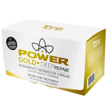 Vlasová regenerace TAHE Anti-frizz GOLD POWER DEEP REPAIR (ampule 6x10 ml) barvené a tmavé vlasy