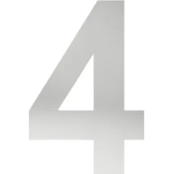 číslo "4" 155mm nerez Nerez