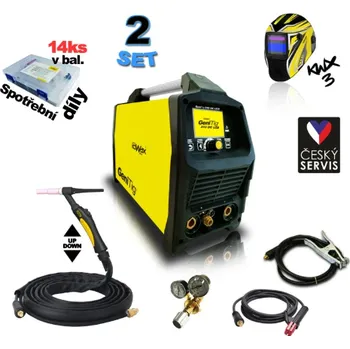 Svářečka KOWAX GeniTig® 210DC LCD s 4 m hořákem, kuklou KWX3 a redukčním ventilem + rukavice TIG ZDARMA