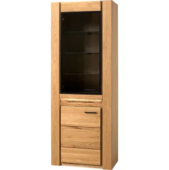 Knihovna Vitrína dub přírodní VELVET 10