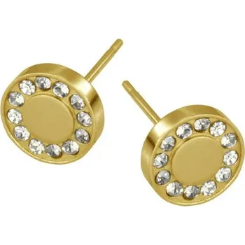 Náušnice Free Style Náušnice z chirurgické oceli pecky se zirkony ESS640GD Průměr mm: 8