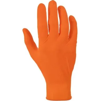 Pracovní rukavice Jednorázové rukavice 100, Oranžová 10, Extra velké Bez prášku