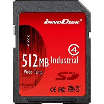 Paměťová karta Karta SD SD 512 MB Ano SLC InnoDisk, řada: Industrial -40 → plus 85°C 32x