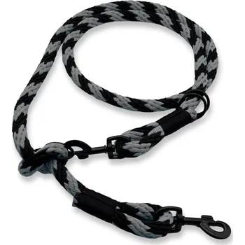 Vodítko pro psa PafDog® Přepínací nastavitelné vodítko 16mm, 11 délek, šedo-černé DÉLKA VODÍTKA: 1.5 metru