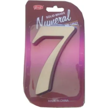 Domovní cedule číslo 125mm nikl satén "7" Satén