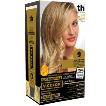 Barva na vlasy TH Pharma Barva na vlasy V-color č.9 (velmi světlá blond)- domácí sada+ šampon a maska zdarma