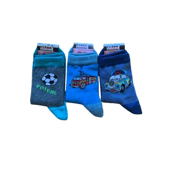 ROTEX Vysočina s.r.o. A01/1 – bavlněné dětské elastické ponožky se vzorem Barva: kluk, Velikost: 32-34