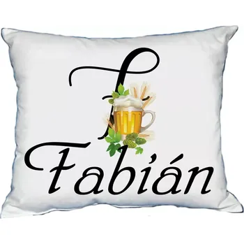 Dekorativní polštářek Moon River FABIÁN polštář s pánským jménem velikost 30x40 cm (polštářek pánské jméno )
