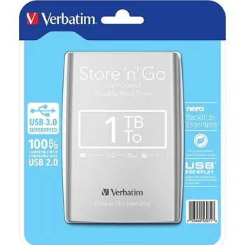 Pevný disk VERBATIM Store'n'Go 1TB Silver (53071)
