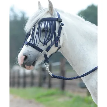 Koňská maska proti hmyzu BUSSE Třásně proti hmyzu Visby BUSSE, marine PONY